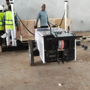 Two wheel laser leveling machine