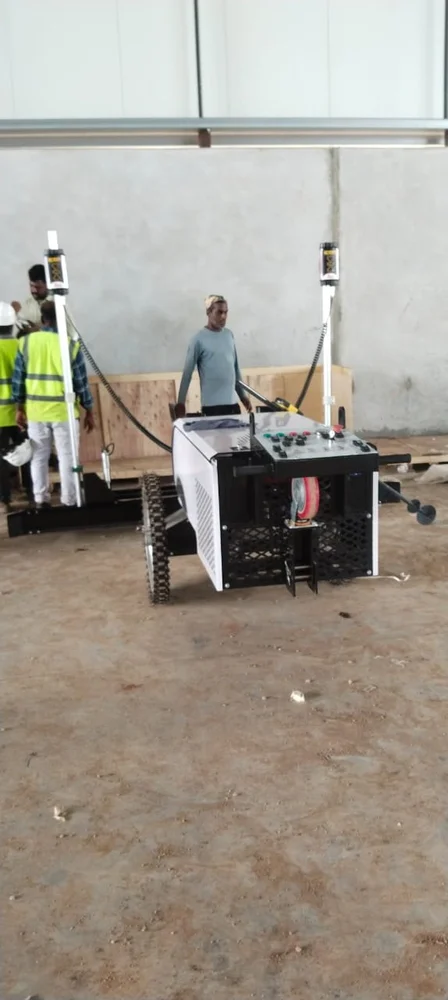 Two wheel laser leveling machine